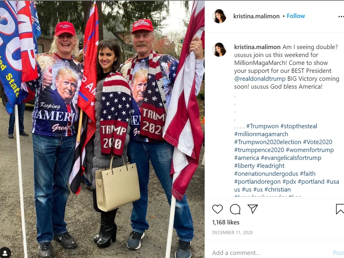 La un miting al lui Trump. Sursa: Instagram