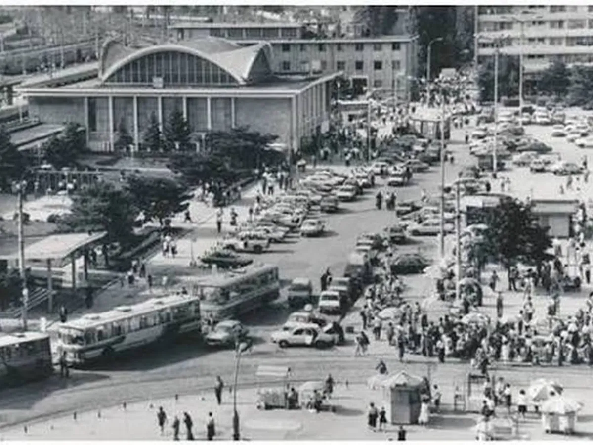 Gara Cosntanța, în anii 1990 - Foto: Facebook / Dobrogea Dobrogeni