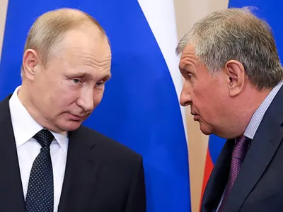 Putin și Igor Sechin, șeful Rosneft - Foto: Profimedia Images