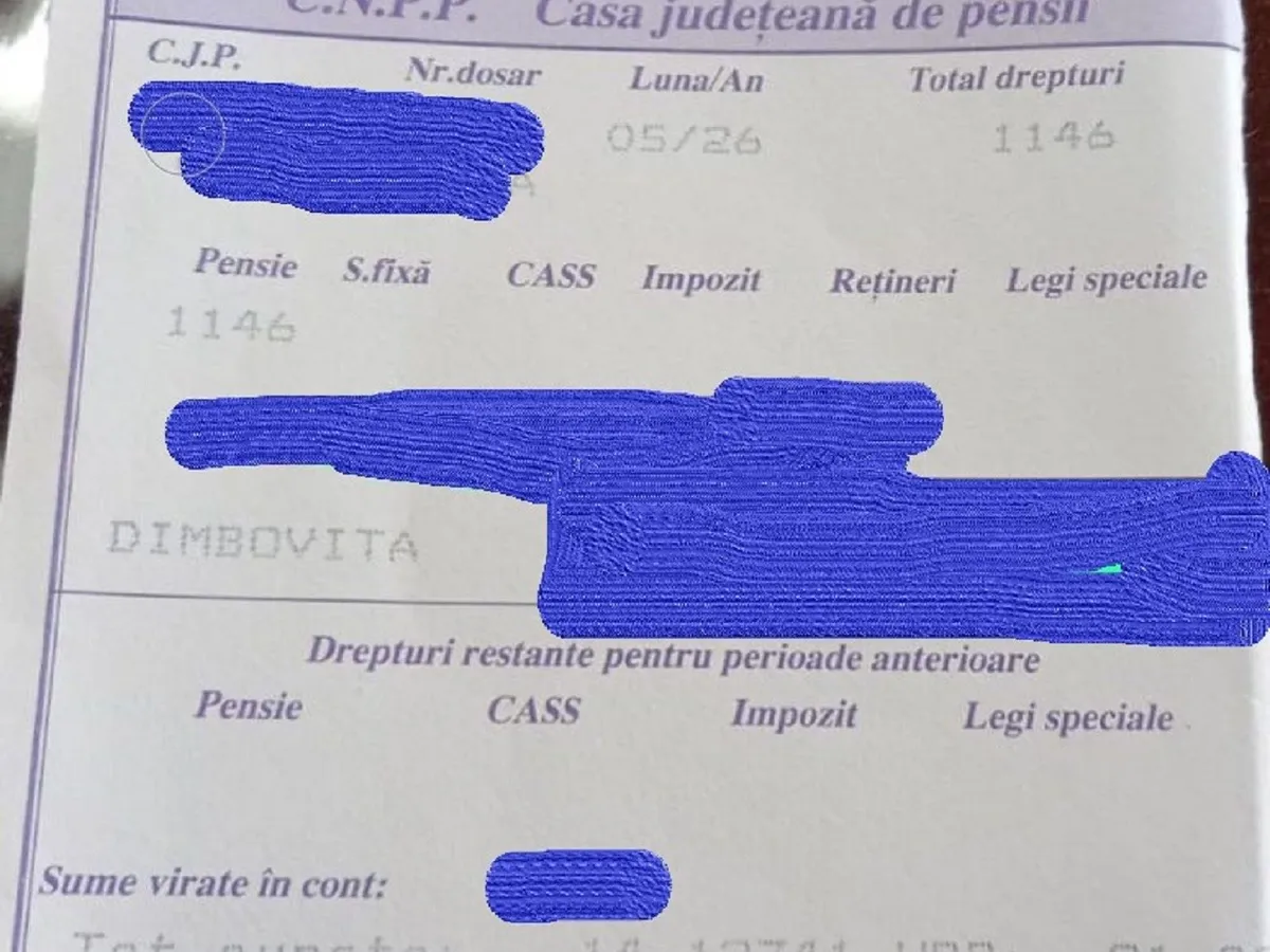 Pensionară are dureri de cap la pensie - Foto: Arhiva