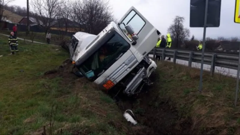 Autocisterna era încărcată cu 26 de tone de motorină