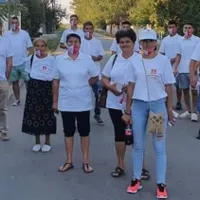 Angajați ai Căminului de bătrîni din Craiova, într-o acțiune de campanie a PSD/ FOTO: Ediție specială
