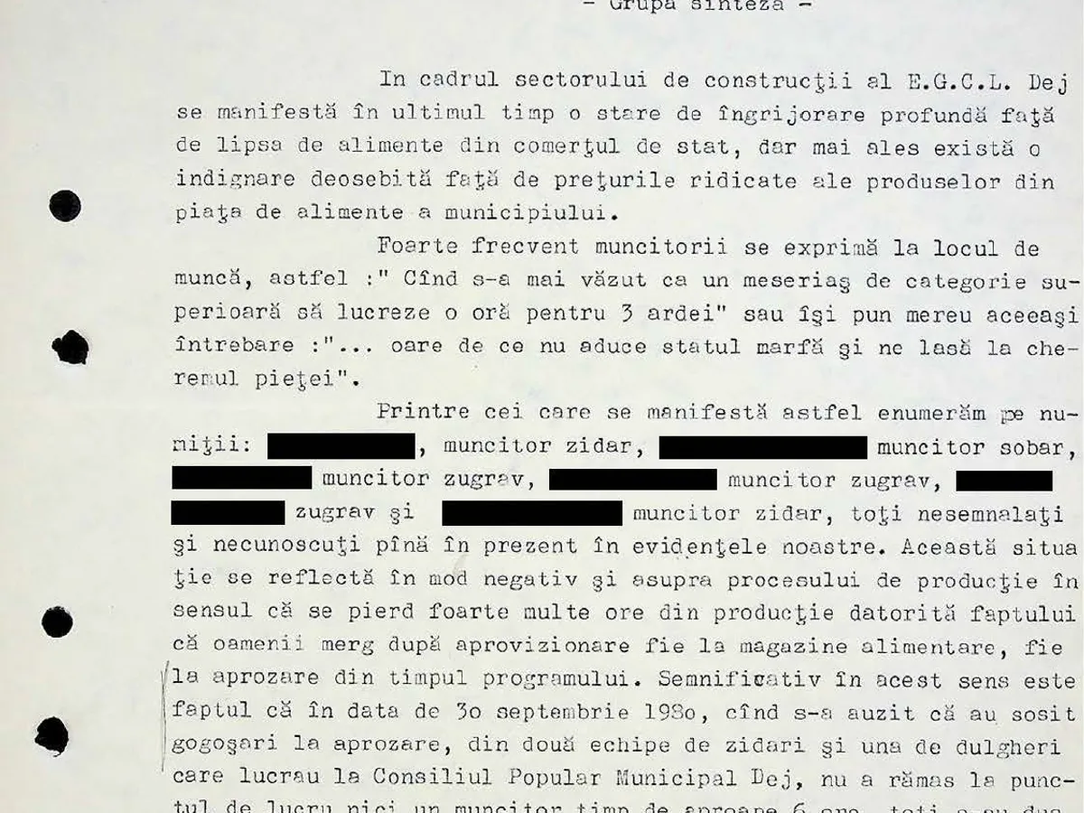 Era bine pe vremea lui Ceaușescu? Dosarele Secu: 200 oameni la coadă la carne la 21.00, se dă numai 2 kg - Foto: Facebook / CNSAS