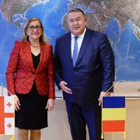 Președintele Camerei de Comerț și Industrie a României (CCIR), Mihai Daraban, a avut o întrevedere cu E.S. Tamar Beruchashvili, Ambasadorul Extraordinar şi Plenipotențiar al Georgiei în România Foto: CCIR