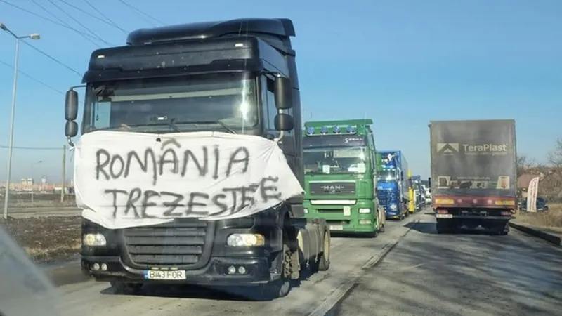 Ministrul Agriculturii vede conspirații la protestul transportatorilor: Nu și-l asumă nimeni - Foto: infotraficromania.ro