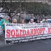 VIDEO "Nu renunţăm la Laurele noastre!". Sârbii apără în stradă două procuroare anticorupţie - Foto: captură foto YouTube/Glas Info