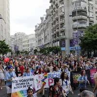 Peste 15.000 de oameni, la Bucharest Pride 2022, marșul de susținere LGBTQIA+. / Foto: Inquam Photos / George Călin