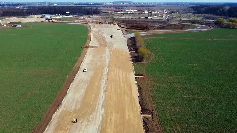 Autostrada de centură a Capitale a început să capete formă și în teren. Foto Hotnews