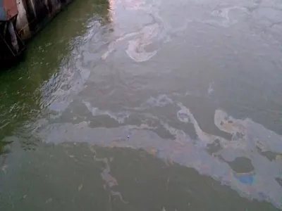 Poluare masivă pe Dunăre. O pată de uleiuri lungă de 12 km a fost descoperită în Caraș Severin Foto: captură video infocs