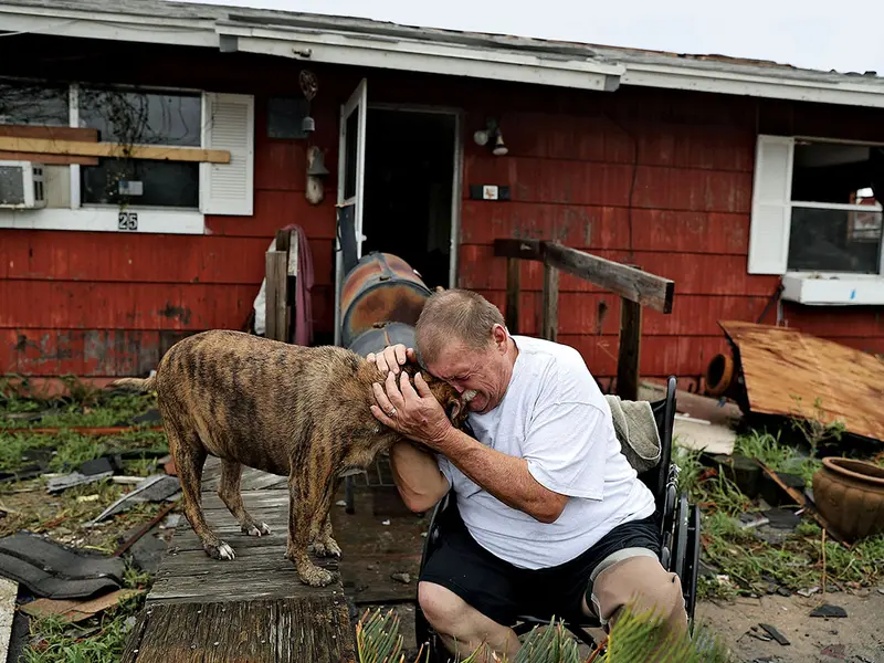 Urmările uraganului Harvey din august 2017, în Rockport, Texas