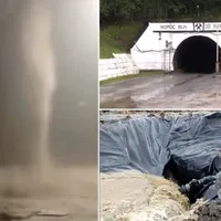 Digul de la Salina Praid a cedar, iar activitatea minieră a fost suspendată. Ce spune Raed Arafat - Foto: Facebook / MeteoPlus