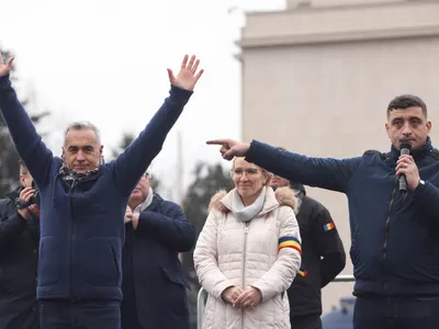 Călin Georgescu și George Simion - Foto: INQUAM PHOTOS / Călin Georges