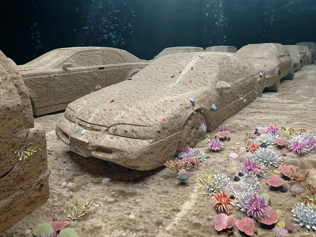 Maşini de ciment instalate pe fundul mării de The Reef Line Concrete - Foto: Profimedia Images