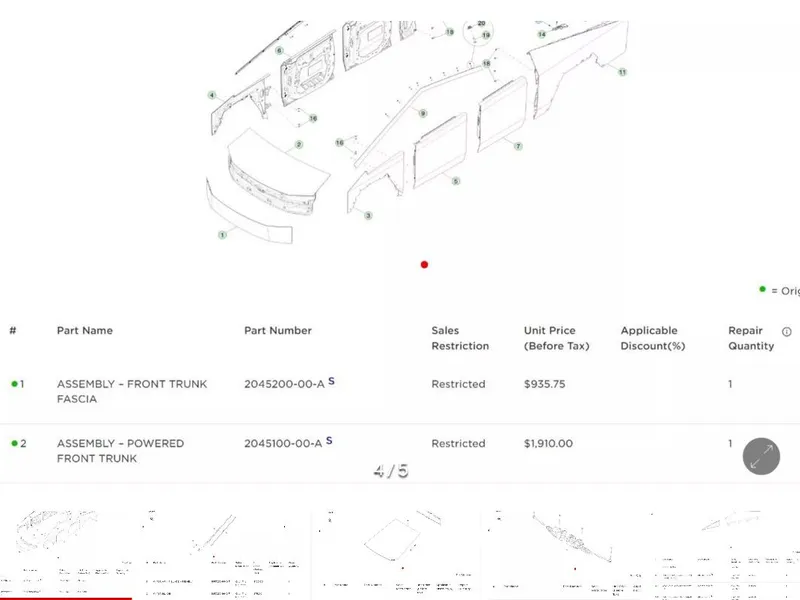 Prețuri-bombă, la piesele pentru Tesla Cybertruck: ștergător – 165$, parbriz – 1.900$, aripă – 550$ - Foto: carscoops.com