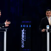 Nicușor Dan și George Simion - Foto: INQUAM PHOTOS / Mălina Norocea