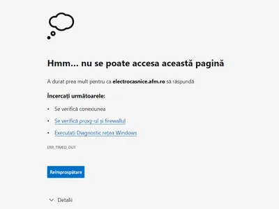 Așa arata site-ul AFM pe care ar fi trebuit să se facă înscrierile la programul Rabla pentru electrocasnice