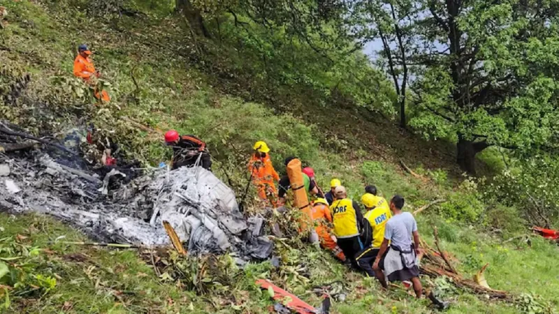 O nouă tragedie aviatică în India. Un elicopter s-a prăbușit într-o pădure. 7 oameni au murit - Foto: PTI