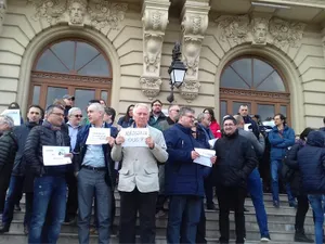 Protestul studenților și al profesorilor de la Universitatea „Cuza” Iași. FOTO: Facebook/Gabriela Ilovan