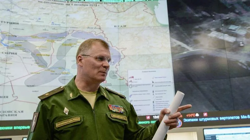 Purtătorul de cuvânt al Ministerului Apărării rus, Igor Konaşenkov. / Foto: blacknews.ro