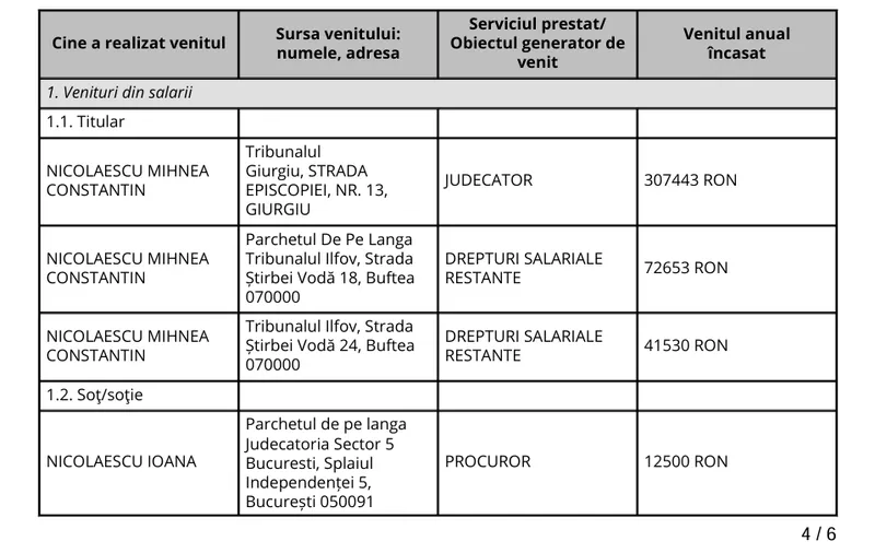 Declarație de avere - Foto: ANI