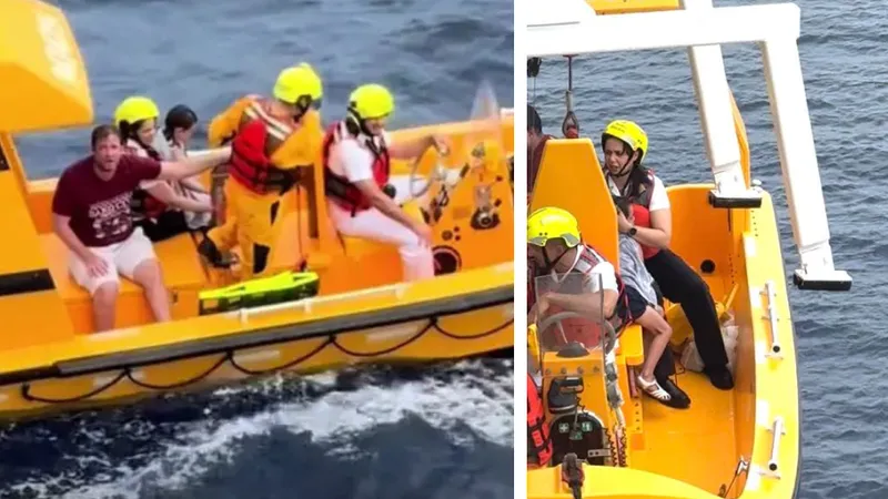 Un tată a sărit în ocean să-și salveze fiica căzută peste bordul unui vas de croazieră - Foto: X/ @Moluskein