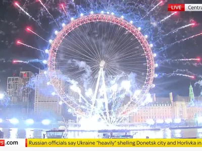 Spectacole de artificii de Revelion Foto: captură Sky News