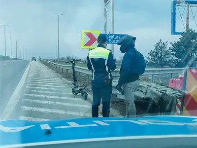 Cum a fost prins un bărbat ieșit la plimbare pe autostradă. Polițiștii l-au sancționat imediat - Foto: IPJ