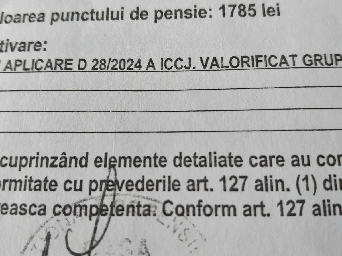 Decizie de recalculare pensie - Foto: Arhiva