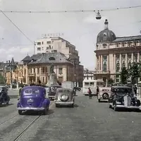 Mercedes pe contrasens, la Romană, în 1943. / Foto: Twitter, Dr. Grant T. Harward
