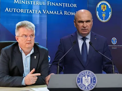 Simion Mutescu și Ilie Bolojan - Foto: Autoritatea Vamală / IlNQUAM PHOTOS