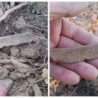 FOTO Cuțit din Epoca Bronzului, descoperit într-o zonă sacră a României. E vechi de peste 4.000 ani - Foto: Facebook/ Ciprian Chiriac