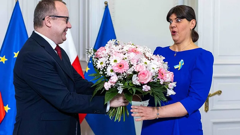 Laura Codruţa Kovesi, la întâlnirea cu ministrul polonez al Justiţiei, Adam Bodnar - Foto: Profimedia Images