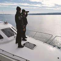 Accident naval pe Dunăre. Două persoane, posibil dispărute - Foto: Poliția de Frontieră (ROL ILUSTRATIV)