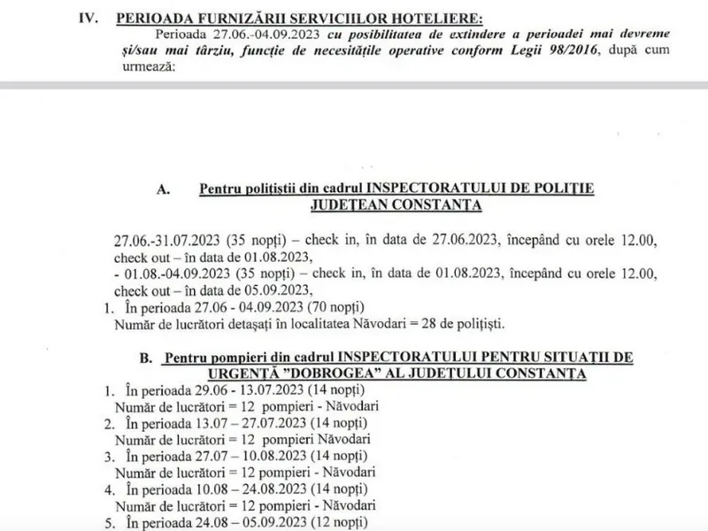 MAI dă 3,5 milioane de lei pe cazarea personalului detașat pe Litoral - Foto: replicaonline.ro