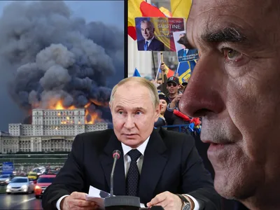 Propagandă pro Călin Georgescu pe TikTok: Putin cere revolte în limba română. Parlamentul în flăcări - Foto: Colaj Newsweek