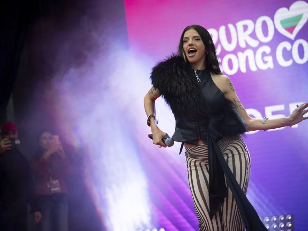 Bulgăroaica Dara, învingătoarea de anul acesta, în concert, în centrul Sofiei, după victorie - Foto: Profimedia Images