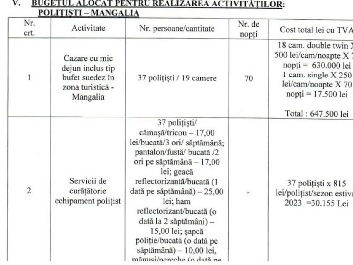 MAI dă 3,5 milioane de lei pe cazarea personalului detașat pe Litoral - Foto: replicaonline.ro