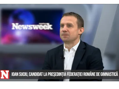 Ioan Suciu (47 de ani), medaliat olimpic, candidează la funcția de președinte al Federației Române de Gimnastică în tandem cu marea campioană Gina Gogean Foto: NWR