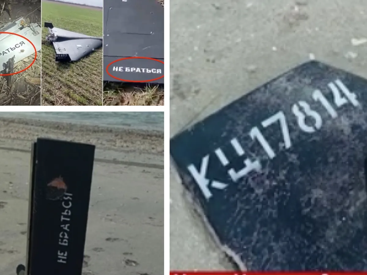 Foto: Fragmente drone rusești căzute în România - Foto: Captura foto - Facebook - Digi24