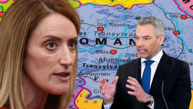 Roberta Metsola, președinta Parlamentului European și cancelarul Austiei Karl Nehammer - Foto: Profimedia Images