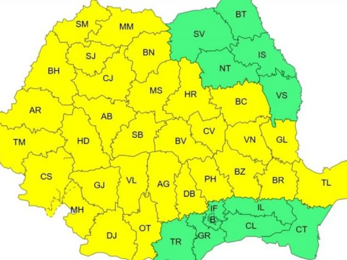 Harta vreme Foto: ANM