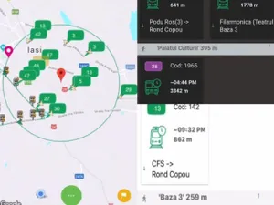 Aplicaţia Hereitis, de urmărit mijloacele de transport public, s-a extins în patru oraşe/FOTO: ziaruldeiasi.ro