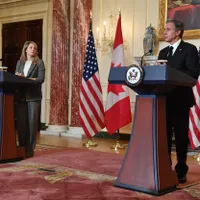 Mélanie Joly și Antony Blinken. / Foto: Profimedia