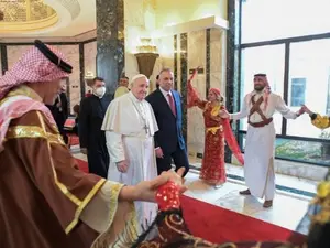 Papa Francisc a ajuns la Bagdad/FOTO: Vatican Media