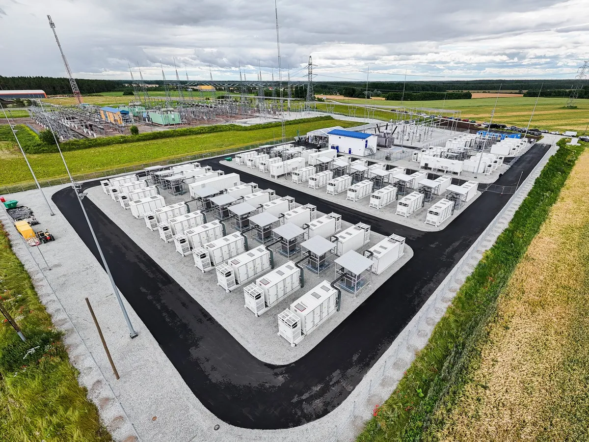 Aruküla, Estonia. Parcul de stocare în baterii Hertz 2, cu o capacitate de 100 MW și o capacitate de stocare de 200 MWh - Foto: Profimedia Images