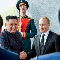 Kim Jong-Un și Vladimir Putin - Foto: Profimedia Images (arhiva)