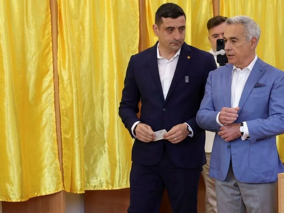 George Simion a mers la vot împreună cu Călin Georgescu. Ce au declarat? - Foto: INQUAM PHOTOS / Octav Ganea