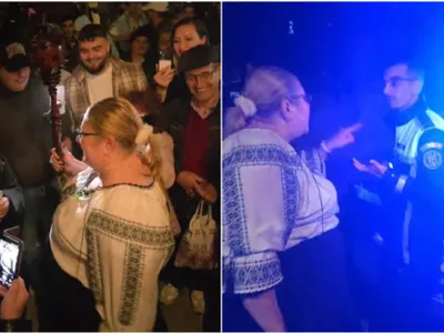 Scandal cu poliție la petrecerea Dianei Șoșoacă. Europarlamentara a aprins artificii lângă Ambasada Ucrainei