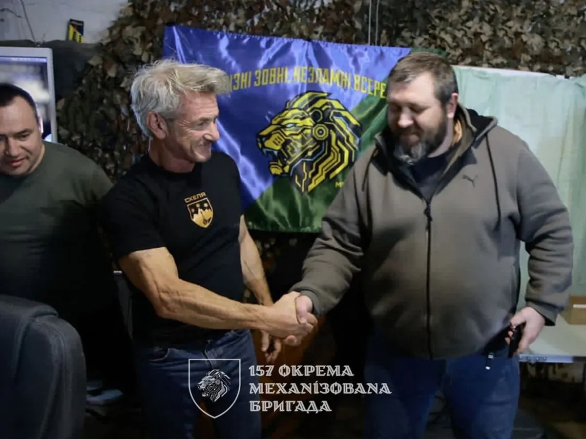 VIDEO Marele actor american Sean Penn s-a deplasat până în apropierea liniei frontului din Ucraina