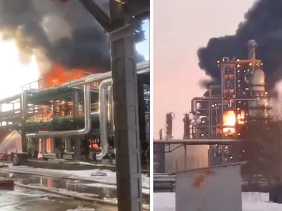 Dronele ucrainene au distrus 12% din capacitatea de rafinare a petrolului rusesc în două zile - Foto: X/@front_ukrainian